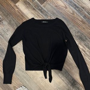 Cropped black sweater